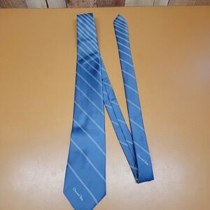 Oscar de la Renta Men's Blue Stripe Silk Necktie